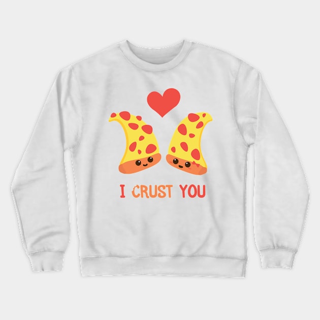 Pizza Slice Couple | Valentine's Day | Romantic Gift Ideas Crewneck Sweatshirt by Fluffy-Vectors